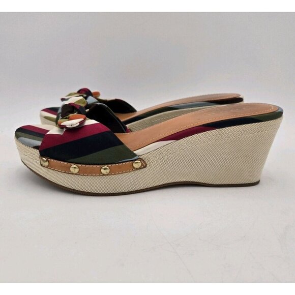 Coach Lorah Wedge Knot Platform Sandals Women Size 9.5 Platform Slides A8208 New - Picture 3 of 9